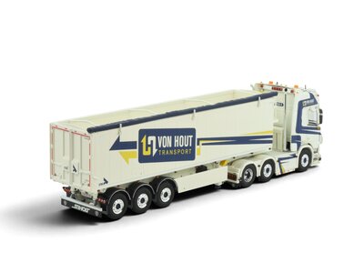 Tekno Tekno Scania NGR 6x2 met 3-assige Stas Kieper VON HOUT TRANSPORT