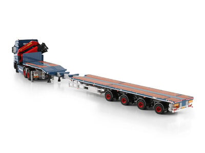WSI WSI Scania R Highline 6x2 with 4-axle telestep flatbed trailer + palfinger PK 65002 SH VINDELSBAEK