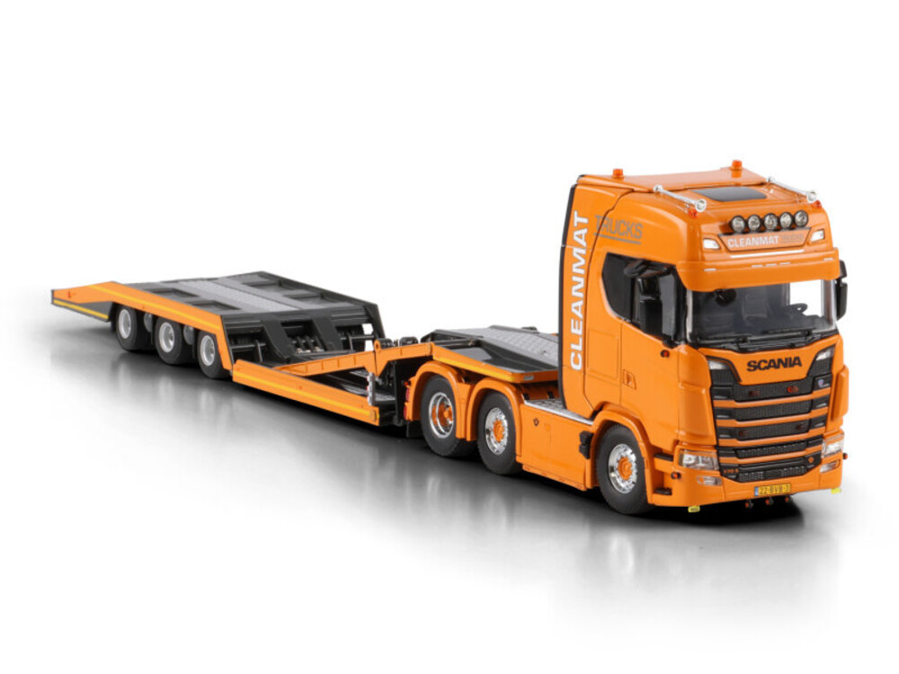 WSI WSI Scania S Highline 6x2 with 3-axle twin steer truck transporter CLEANMAT TRUCKS
