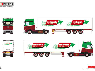 WSI WSI Mercedes EActrtos 600 - Procabin big with 3-axle boxtrailer IMBACH