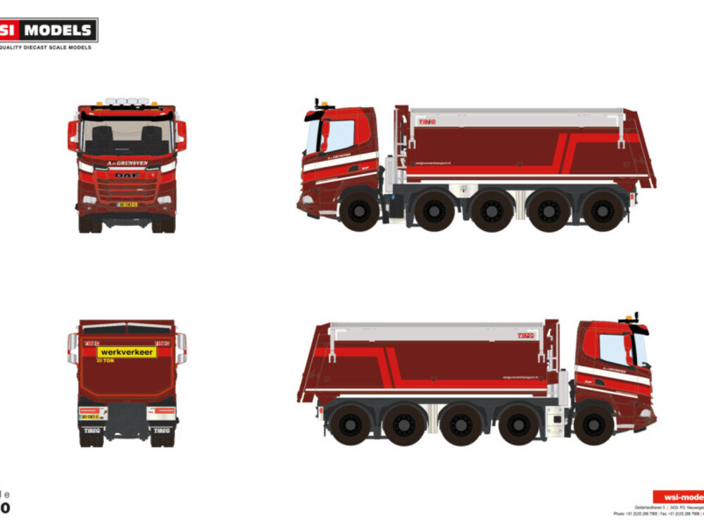 WSI WSI DAF XF DL 10x4 tipper A. VAN GRUNSVEN