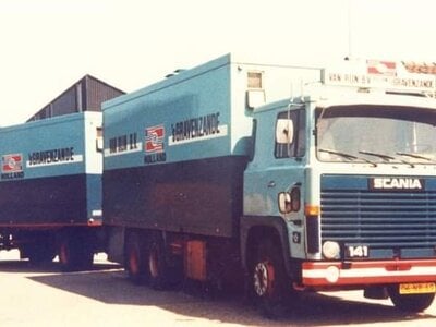Tekno Tekno Scania 141 motorwagen met 2-assige aanhanger VAN RIJN