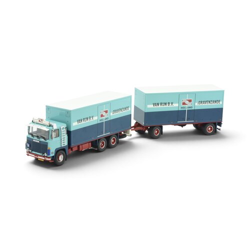 Tekno Tekno Scania 141 rigid truck with 2-axle trailer VAN RIJN