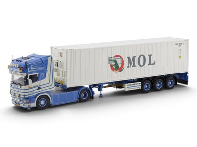 Tekno Tekno Scania 4-serie Topline 4x2 with container trailer + 40ft. reefer container HANS LUBRECHT