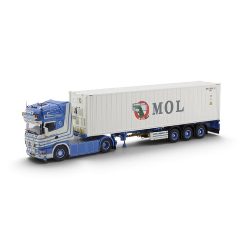 Tekno Tekno Scania 4-serie Topline 4x2 with container trailer + 40ft. reefer container HANS LUBRECHT