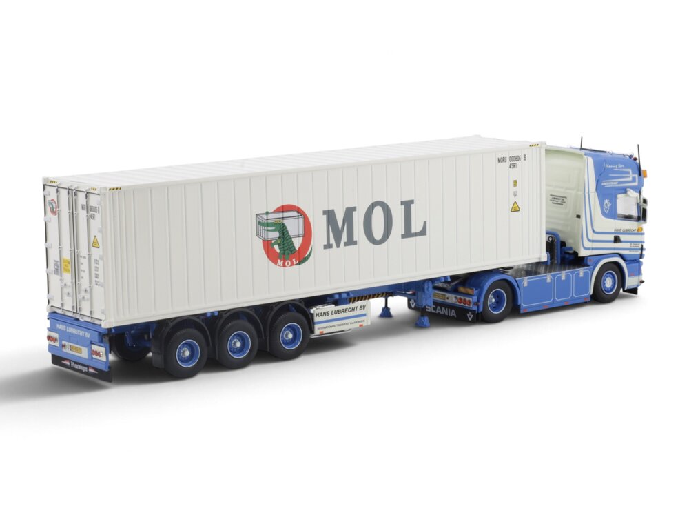 Tekno Tekno Scania 4-serie Topline 4x2 with container trailer + 40ft. reefer container HANS LUBRECHT