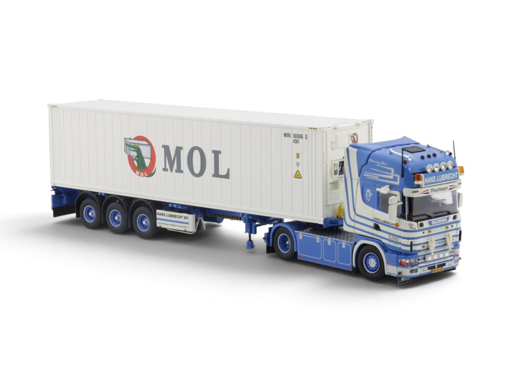 Tekno Tekno Scania 4-serie Topline 4x2 with container trailer + 40ft. reefer container HANS LUBRECHT