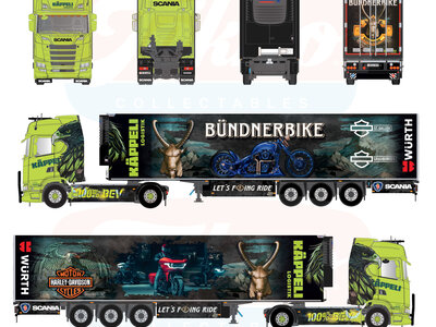 Tekno Tekno Scania NGS BEV 4x2 with 3-axle reefer trailer KAEPPELI