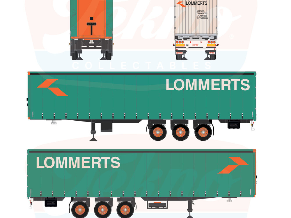 Tekno Tekno 3-axle curtainside trailer LOMMERTS