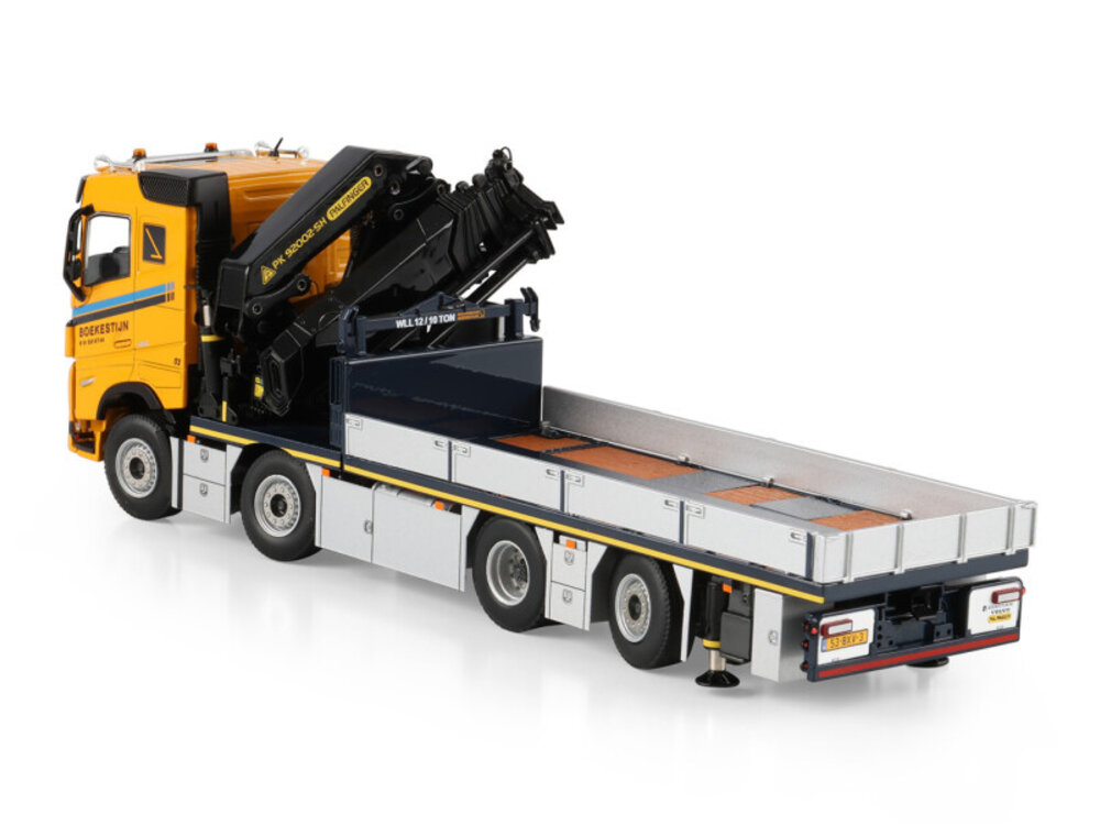 WSI WSI Volvo FH5 sleeper cab  Riged flatbed truck 8x4 with  palfinger PK 92002 SH + jib BOEKESTIJN