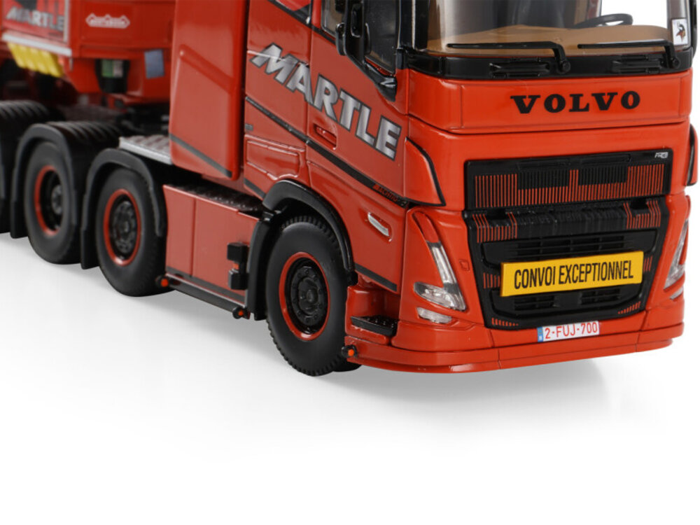 自動車 WSI Collectibles Volvo FH Globe 8x4 WSI Volvo FH5 Globetrotter XL 8x4 with 5-axle lowloader + 2-axle