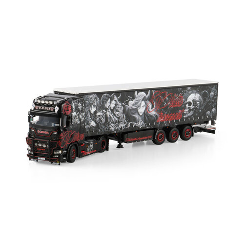 WSI WSI Scania S Highline 4x2 met 3-as schuifzeilen oplegger EL-PATRON