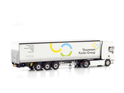 WSI WSI Scania R Highline 4x2 met 3-as schuifzeilen oplegger THOMMEN & FURLER