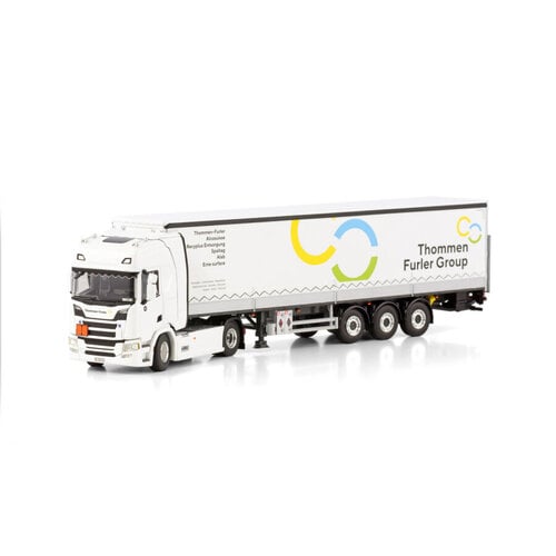 WSI WSI Scania R Highline 4x2 met 3-as schuifzeilen oplegger THOMMEN & FURLER