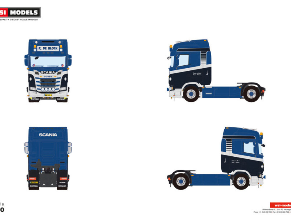 WSI WSI Scania S Highline 4x2 ROLAND DE BLOCK