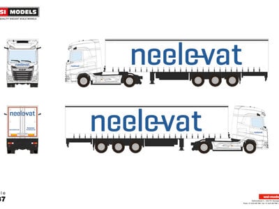WSI WSI DAF XG+ 4x2 with 3-axle curtainside trailer NEELE - VAT(1:87)
