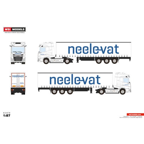 WSI WSI DAF XG+ 4x2 with 3-axle curtainside trailer NEELE - VAT(1:87)