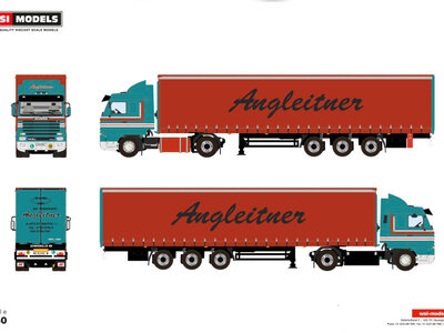 WSI WSI Scania 143M streamline met 3-as schuifzeilen oplegger ANGLEITNER GMBH