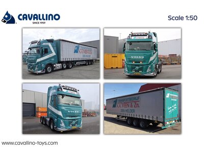 Cavallino Cavallino Volvo FH Aero 6x2 with 3-axle curtainside trailer VAN VEEN TRANSPORT