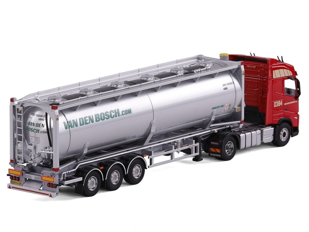 Cavallino Cavallino Volvo FH5 Globetrotter met 3-as bulkcontainer trailer VAN DEN BOSCH