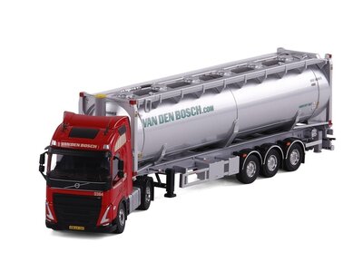 Cavallino Cavallino Volvo FH5 Globetrotter met 3-as bulkcontainer trailer VAN DEN BOSCH