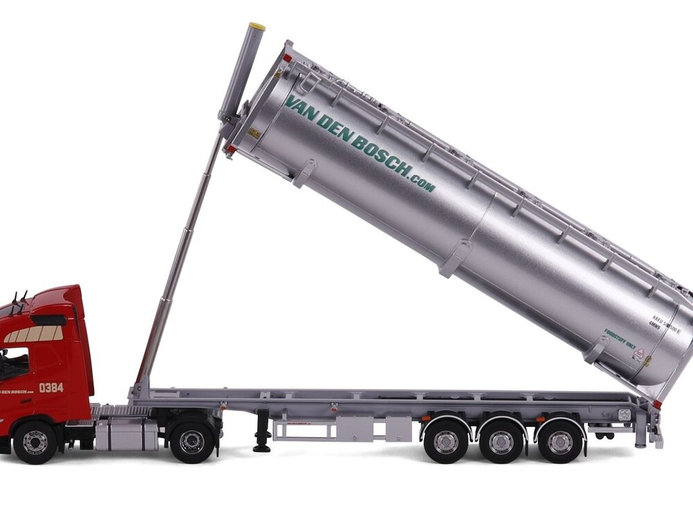 Cavallino Cavallino Volvo FH5 Globetrotter met 3-as bulkcontainer trailer VAN DEN BOSCH