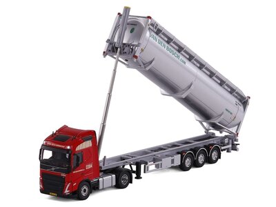 Cavallino Cavallino Volvo FH5 Globetrotter met 3-as bulkcontainer trailer VAN DEN BOSCH