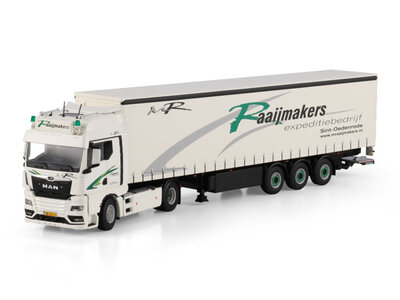 WSI WSI MAN TGX GX 4x2 met 3-assige schuifzeilen oplegger RAAIJMAKERS