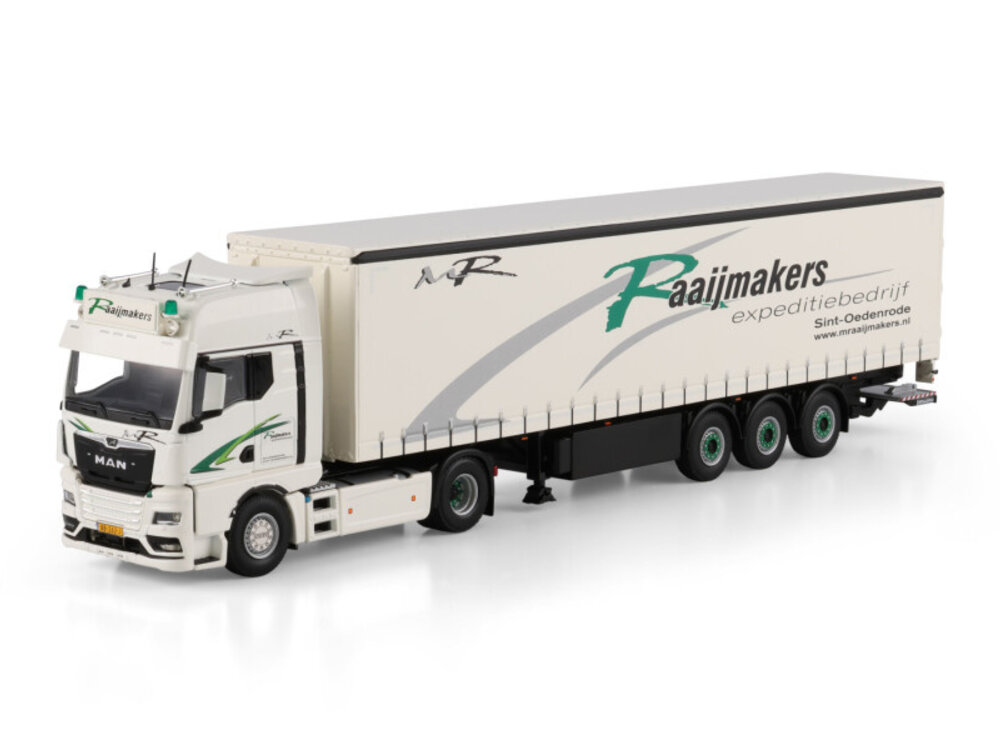 WSI WSI MAN TGX GX 4x2 met 3-assige schuifzeilen oplegger RAAIJMAKERS