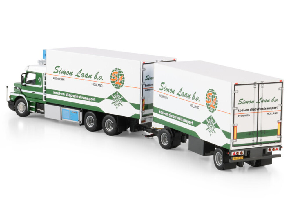 WSI WSI Scania 143H/450 Torpedo 6x2 motorwagen met 2 as aanhanger SIMON LAAN B.V.
