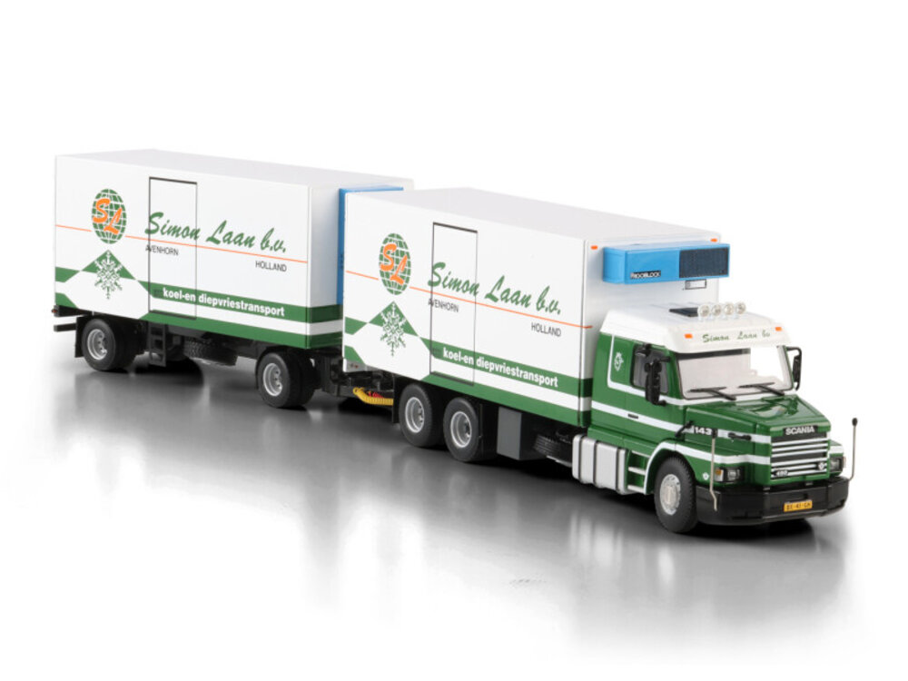 WSI WSI Scania 143H/450 Torpedo 6x2 rigid truck with 2-axle drawbar trailer SIMON LAAN B.V.