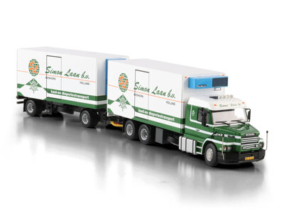 WSI WSI Scania 143H/450 Torpedo 6x2 rigid truck with 2-axle drawbar trailer SIMON LAAN B.V.