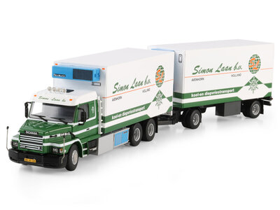 WSI WSI Scania 143H/450 Torpedo 6x2 rigid truck with 2-axle drawbar trailer SIMON LAAN B.V.