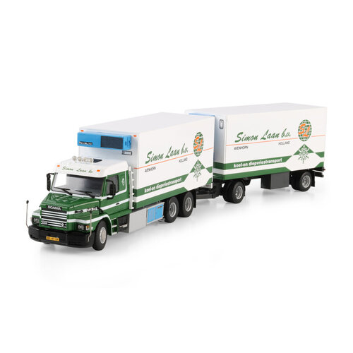 WSI WSI Scania 143H/450 Torpedo 6x2 rigid truck with 2-axle drawbar trailer SIMON LAAN B.V.
