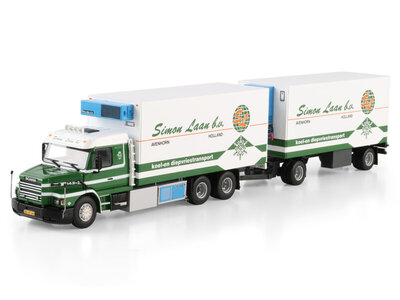WSI WSI Scania 143H/450 Torpedo 6x2 motorwagen met 2 as aanhanger SIMON LAAN B.V.
