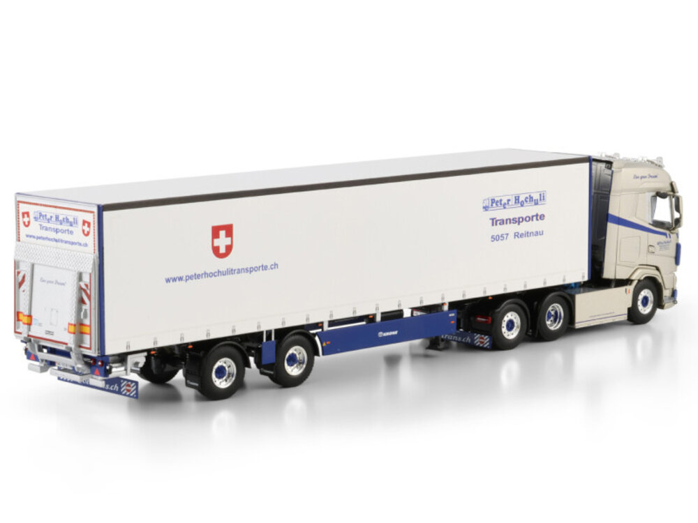 WSI WSI DAF XG 6x2 met 2-assige schuifzeilen oplegger HOCHULI
