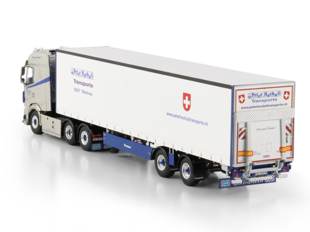 WSI WSI DAF XG 6x2 met 2-assige schuifzeilen oplegger HOCHULI