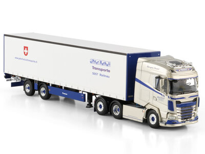 WSI WSI DAF XG 6x2 met 2-assige schuifzeilen oplegger HOCHULI