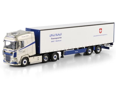 WSI WSI DAF XG 6x2 met 2-assige schuifzeilen oplegger HOCHULI