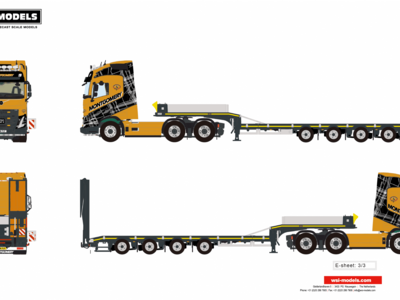 WSI WSI Volvo FH05 6x2 + 4-axle lowbed trailer K.T.  MONTGOMERY SCOTLAND