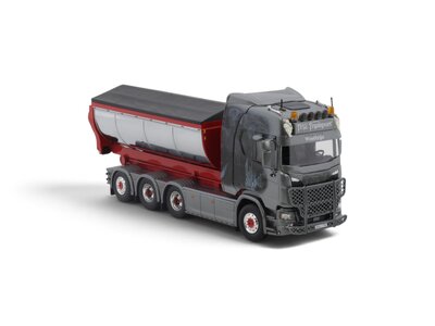 Tekno Tekno Scania Next Gen R-Highline 8x4 hooklift wit container THIZ