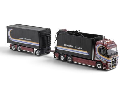 Tekno  Tekno Volvo FH03 Globetrotter Rigid truck with loadcrane + 3-axle trailer PATRICK VAN DER MARK