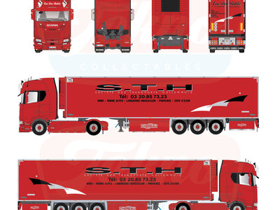 Tekno Tekno Scania NGS Highline met 3-assige schuifzeilen oplegger VANDENBULCKE