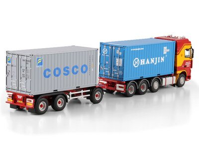 WSI WSI DAF 95XF SSC Rigid truck 8x2  with 3-axle container trailer HENK VLOT TRANSPORT