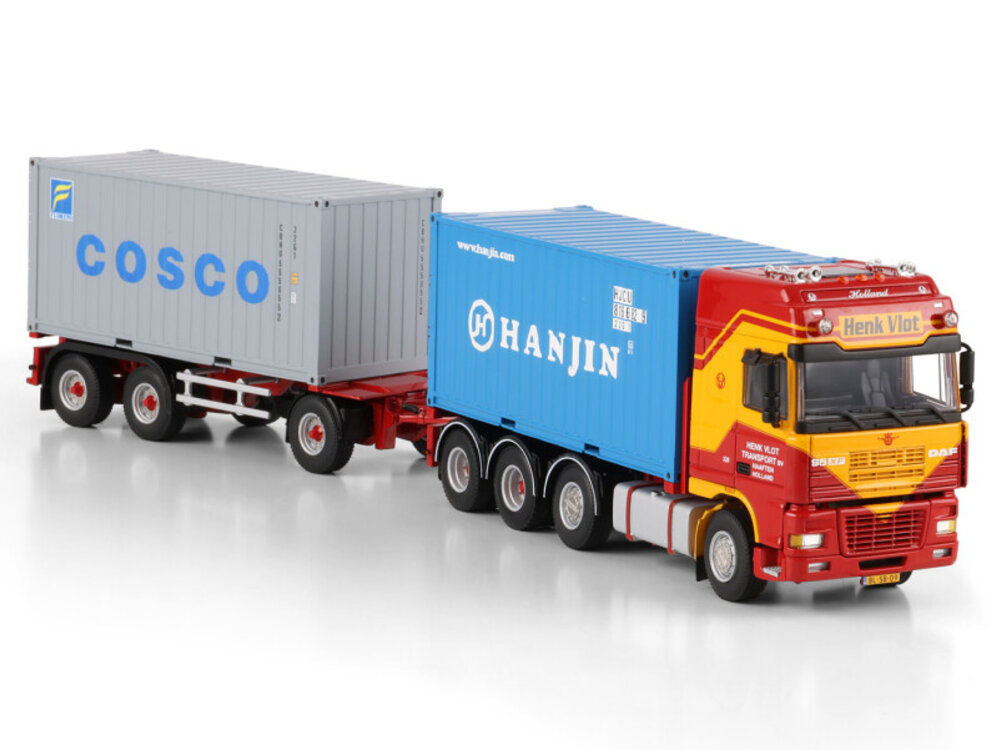 WSI WSI DAF 95XF SSC Rigid truck 8x2  with 3-axle container trailer HENK VLOT TRANSPORT