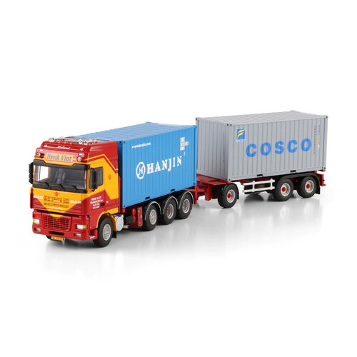 WSI WSI DAF 95XF SSC Rigid truck 8x2  with 3-axle container trailer HENK VLOT TRANSPORT