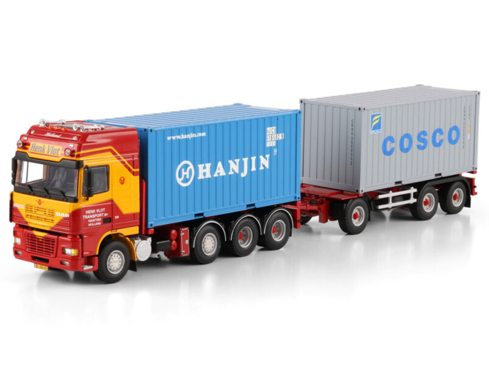 WSI WSI DAF 95XF SSC Rigid truck 8x2  with 3-axle container trailer HENK VLOT TRANSPORT