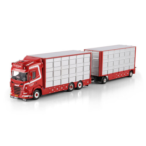 WSI WSI DAF XF SH 6x2 rigid truck drawbar with resin body - 5 axle N.G. DE GROOT