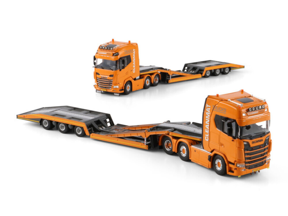 WSI WSI DAF XG+ 6X2 with 3-axle truck transporter CLEANMAT TRUCKS