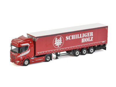 WSI WSI Scania R Highline 4x2 with 3-axle curtainside trailer SCHILLIGER